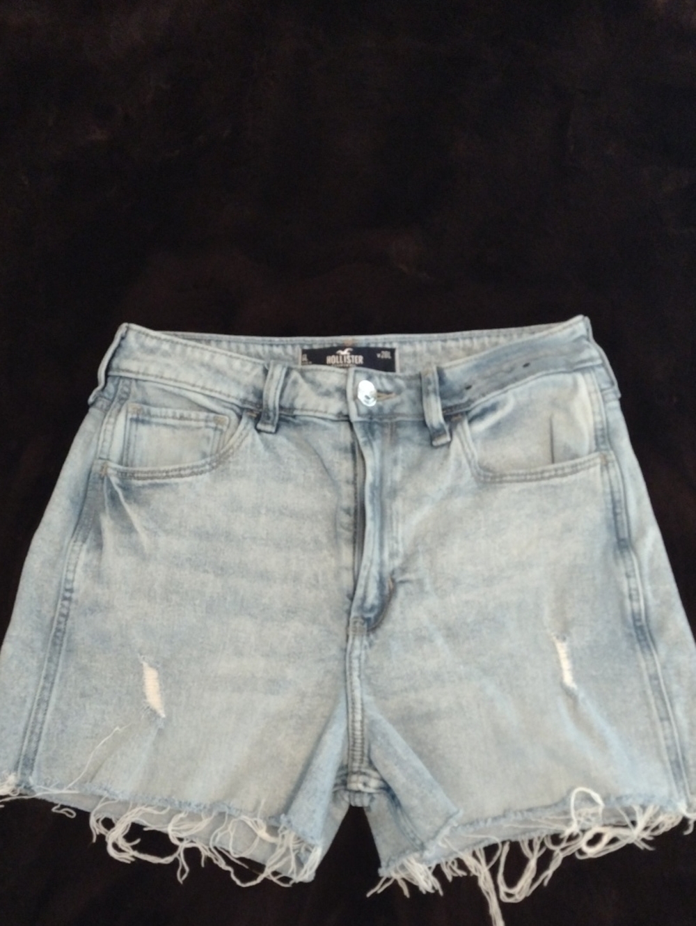 Hollister Cut Off Jean Shorts Women's 6 High Rise 3 Inch Inseam Distressed